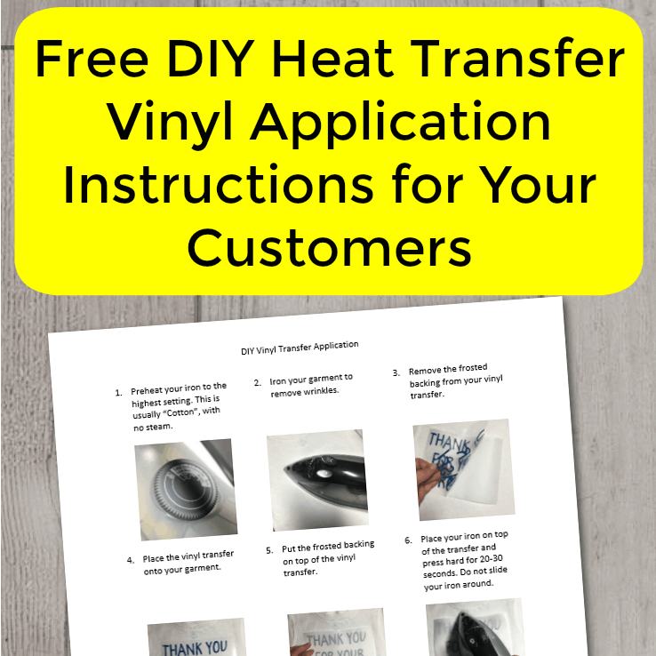 Free Printable DIY Heat Transfer Vinyl Application Instructions