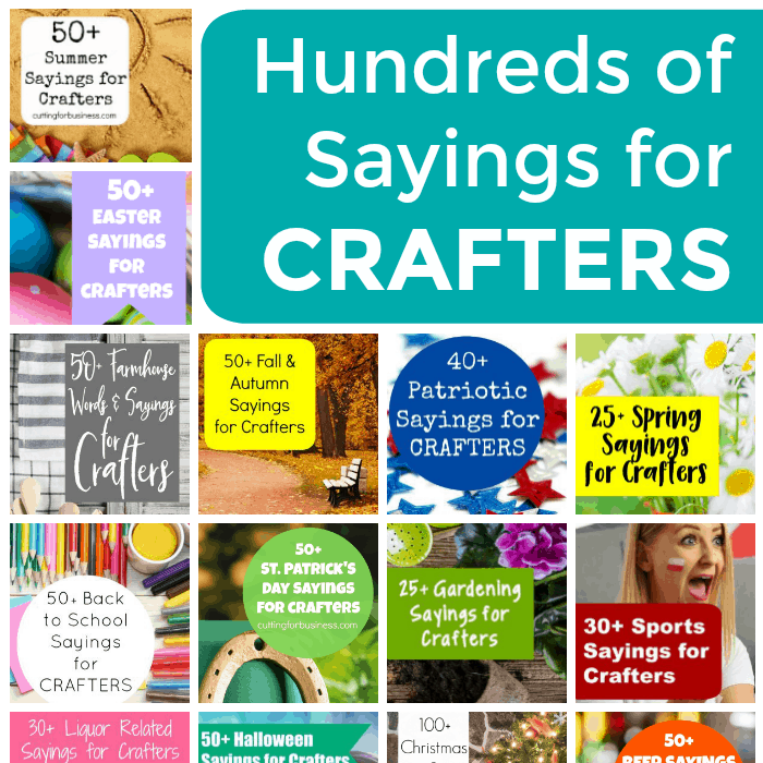 Crafting Inspiration Lists Archives   Cutting For Business