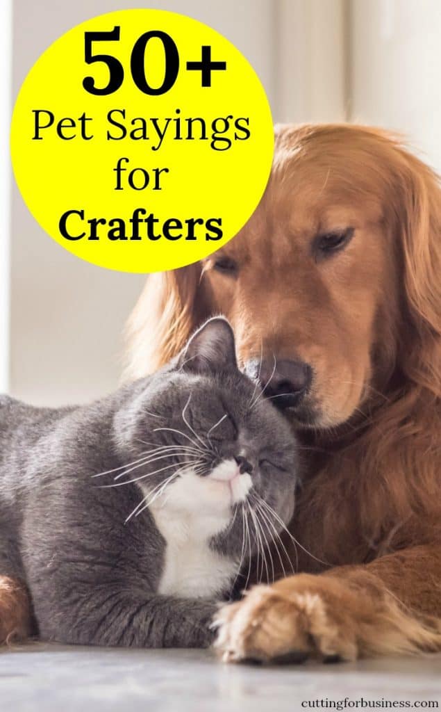 50+ Dog and Cat Sayings for Crafters Cutting for Business
