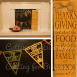 Thanksgiving Faux Mantle Display. By cuttingforbusiness.com.