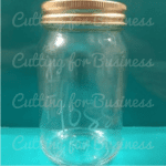Etched Mason Jars for floss, q-tips, and cotton balls. By cuttingforbusiness.com.