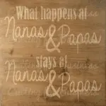 Stained Wooden Sign. By cuttingforbusiness.com.