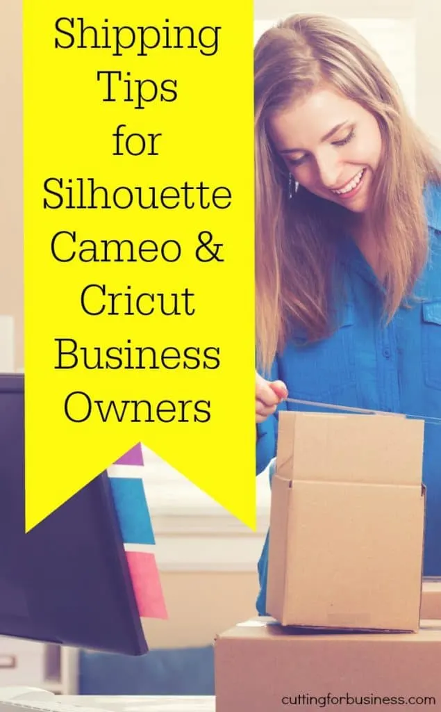 Learn how to easily ship packages from home in your Silhouette Cameo or Cricut Small Business - by cuttingforbusiness.com
