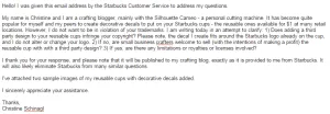 Trademarks and your cutting business: Can I make and sell personalized Starbucks cups?