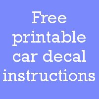 Free, printable car decal instructions for your Silhouette Cameo business - by cuttingforbusiness.com