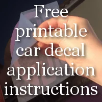 Free, printable car decal instructions for your Silhouette Cameo business - by cuttingforbusiness.com