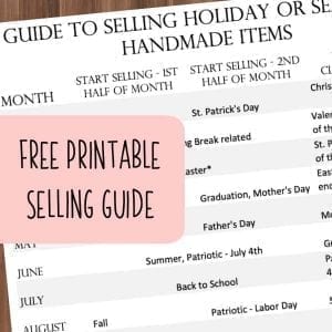 Free Printable Calendar: When to List Your Holiday Craft Products for Sale - Silhouette Cameo and Portrait or Cricut Explore or Maker - by cuttingforbusiness.com