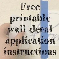 Free, printable wall decal instructions for your Silhouette Cameo business