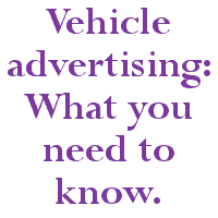 Advertising your Silhouette Cameo business on your vehicle - what you need to know