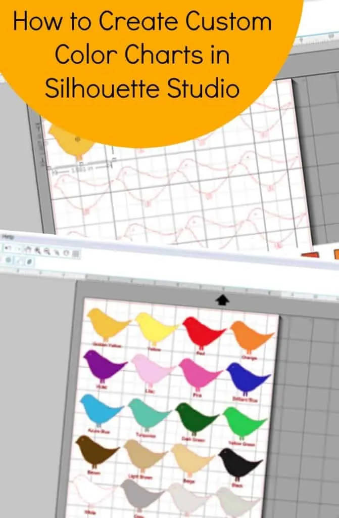 How to Create Custom Color Charts in Silhouette Studio - by cuttingforbusiness.com