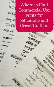 Where to find Commercial Use Fonts for Silhouette or Cricut Small Businesses - by cuttingforbusiness.com