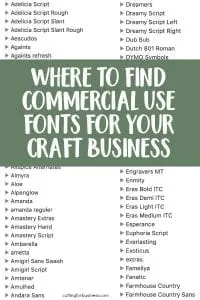 Where to Find Commercial Use Fonts for Your Silhouette Portrait or Cameo and Cricut Explore or Maker - by cuttingforbusiness.com
