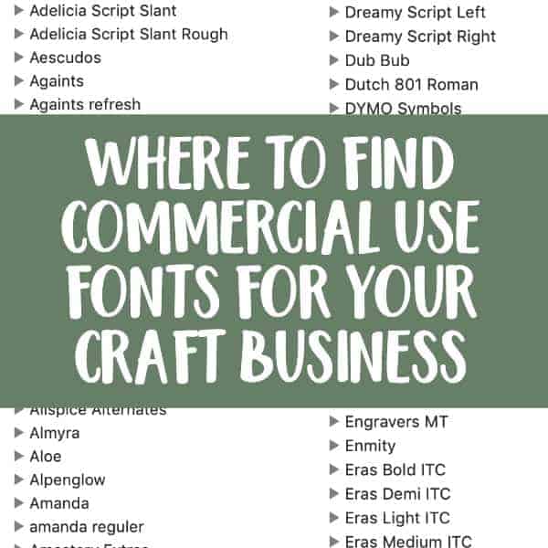 Where to Find Commercial Use Fonts for Crafts