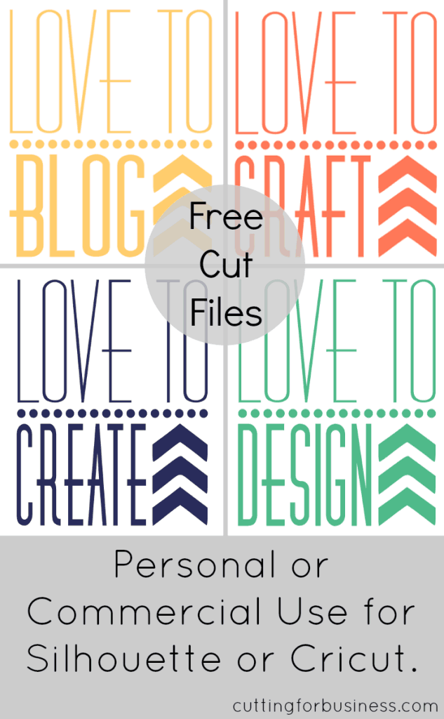 Freebie Friday: Love to Blog, Craft, Create, Design Cut Files #FreebieFriday by cuttingforbusiness.com
