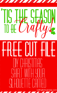 Free Commercial Use Crafty Christmas Cut File #FreebieFriday by cuttingforbusiness.com