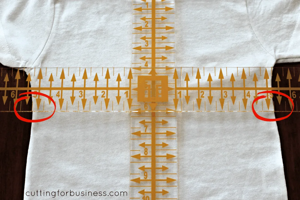 How to Use a Tee Square It to Line Up Your HTV (Heat Transfer Vinyl) Designs Perfectly (and quickly & easily!) - by cuttingforbusiness.com