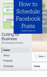 How to Schedule Facebook Posts in Your Silhouette Cameo or Cricut Business - by cuttingforbusiness.com