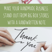 Make Your Handmade Business Stand Out from Big Box Stores with a Handwritten Note - Silhouette - Cricut - cuttingforbusiness.com.