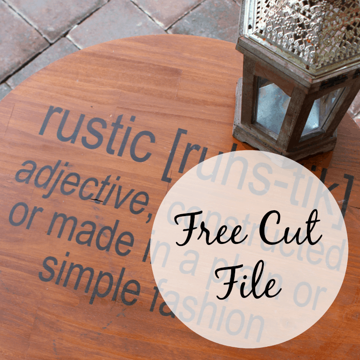 Commercial Use Rustic Definition Cut File #FreebieFriday by cuttingforbusiness.com (Silhouette & Cricut)