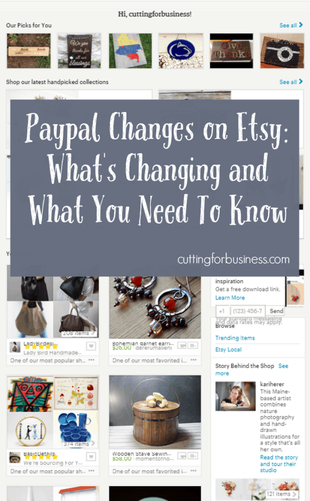 Paypal Changes on Etsy - What You Need to Know by cuttingforbusiness.com