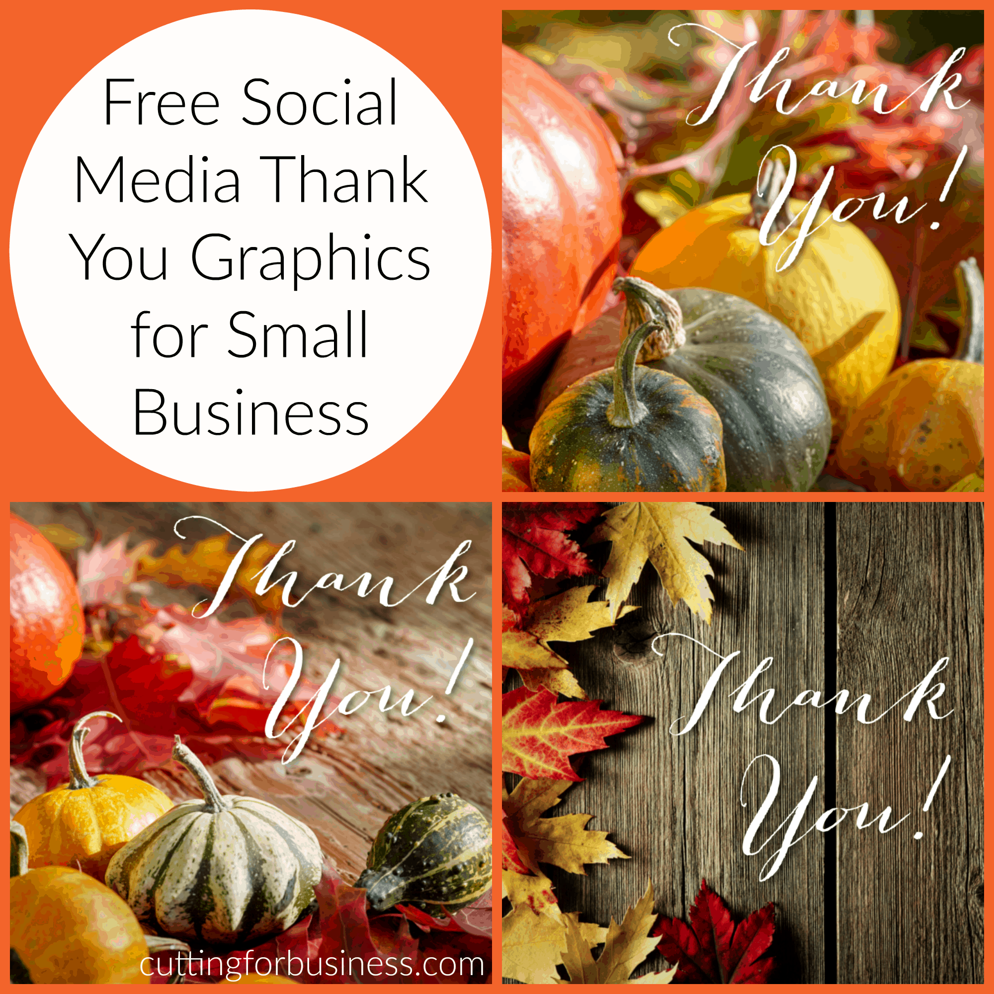 Free Fall, Autumn Thank You Social Media Graphics by cuttingforbusiness.com