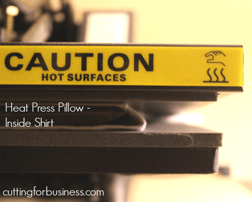 Tutorial: How to Use Pressing Pillows in Your Heat Press - Great for Silhouette or Cricut crafters - by cuttingforbusiness.com