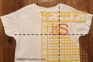 Tutorial: How to Use the Logo It to Line Up Heat Transfer Vinyl Chest Designs by cuttingforbusiness.com