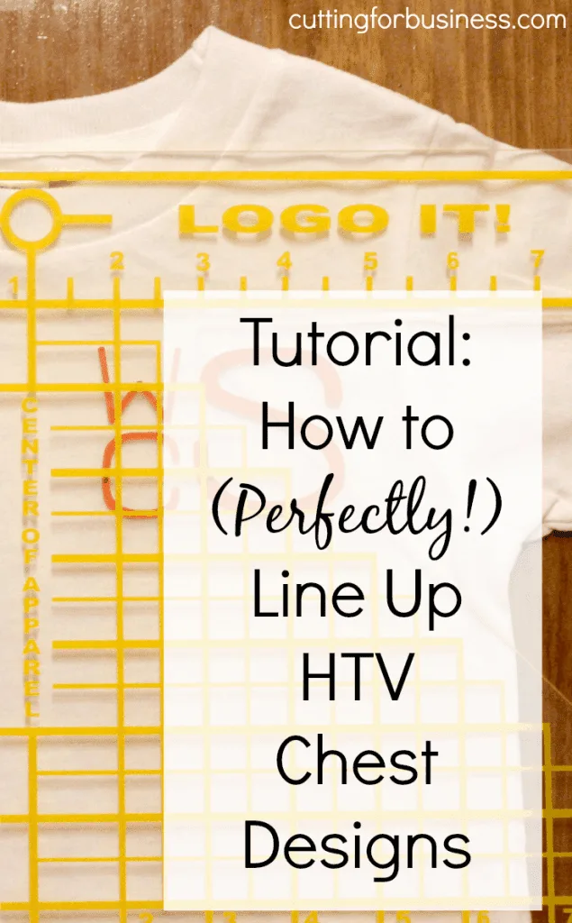 Tutorial: How to Use the Logo It to Line Up Heat Transfer Vinyl Chest Designs in your Silhouette or Cricut business by cuttingforbusiness.com