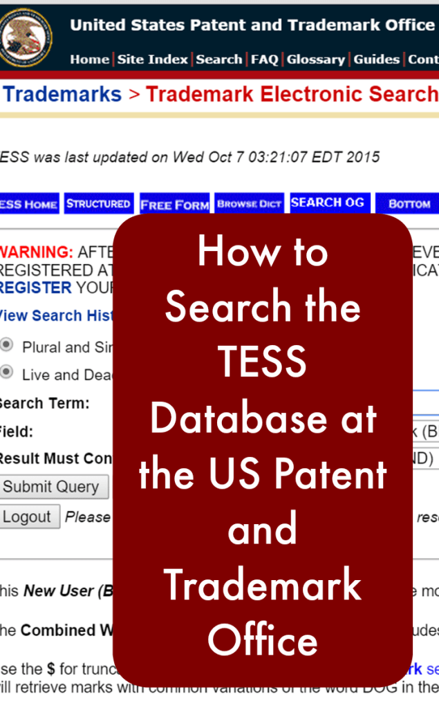 Tutorial: How to Search the US Patent & Trademark Office TESS Database - by cuttingforbusiness.com