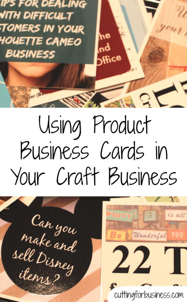 Product Based Business Cards in Your Craft Business by cuttingforbusiness.com