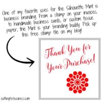 Free Thank You for Your Purchase Silhouette Mint Stamp File by cuttingforbusiness.com