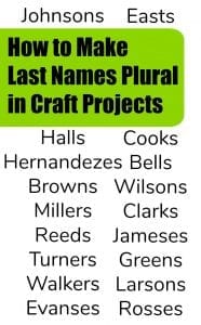 How to Make Names Plural in Silhouette Portrait or Cameo and Cricut Explore or Maker Craft Projects - by cuttingforbusiness.com