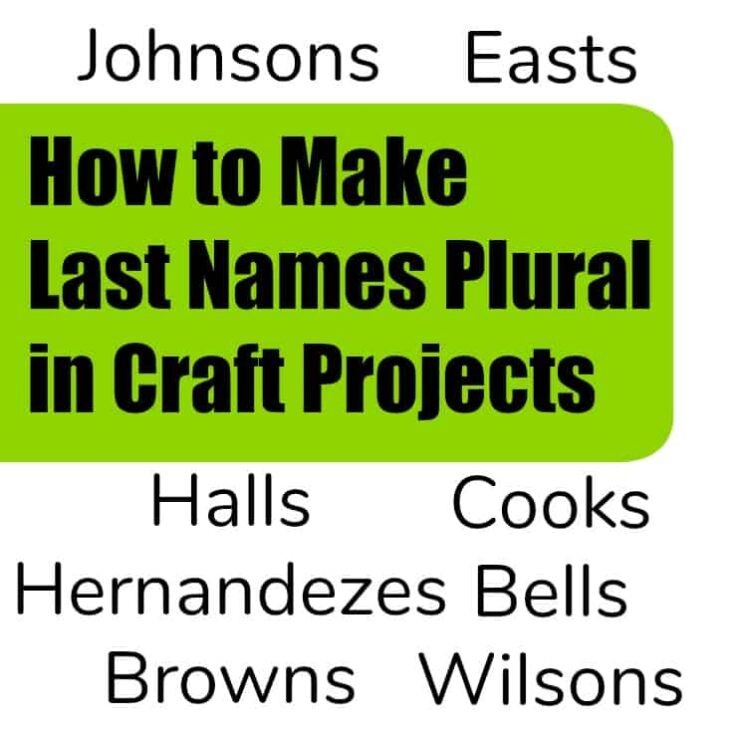 How to Make Names Plural in Silhouette Portrait or Cameo and Cricut