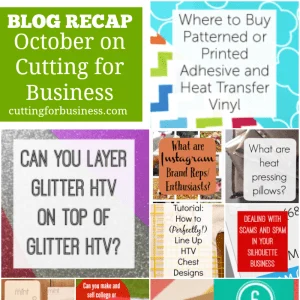 Blog Recap on cuttingforbusiness.com - Learn to make money with your Silhouette Cameo, Curio, or Mint.
