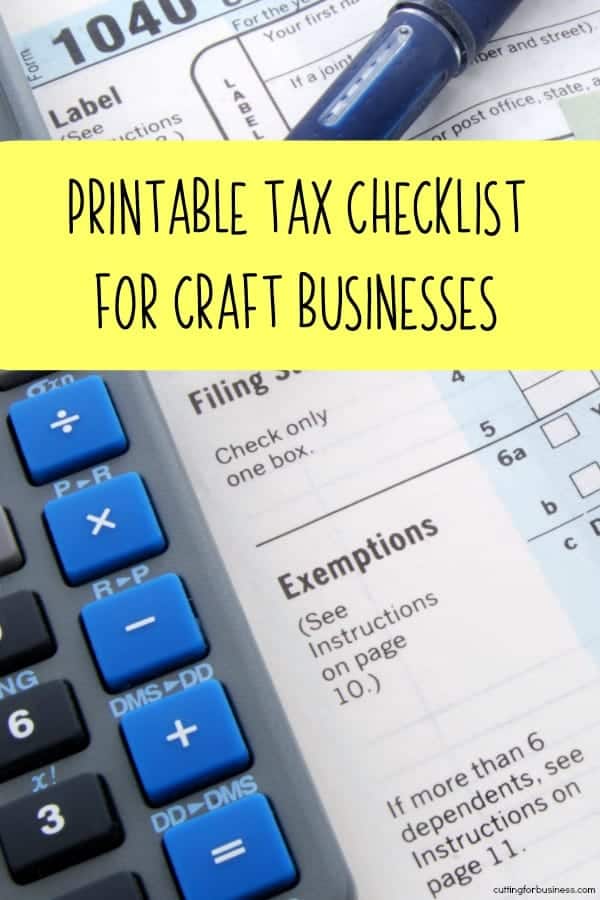 Printable Tax Prep Checklist for Silhouette or Cricut Small Businesses