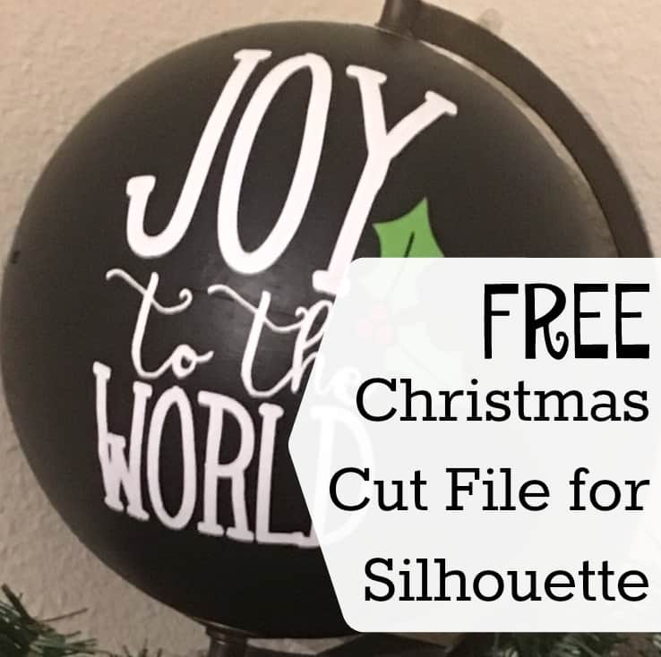 Free Commercial Use Christmas Silhouette Cameo Cut File Joy to the World - cuttingforbusiness.com