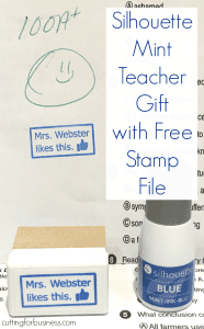 Silhouette Mint Teacher Gift Facebook Parody Stamp by cuttingforbusiness.com