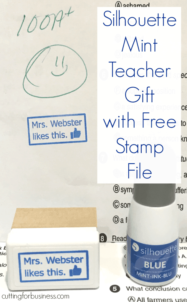 Silhouette Mint Teacher Gift Facebook Parody Stamp by cuttingforbusiness.com
