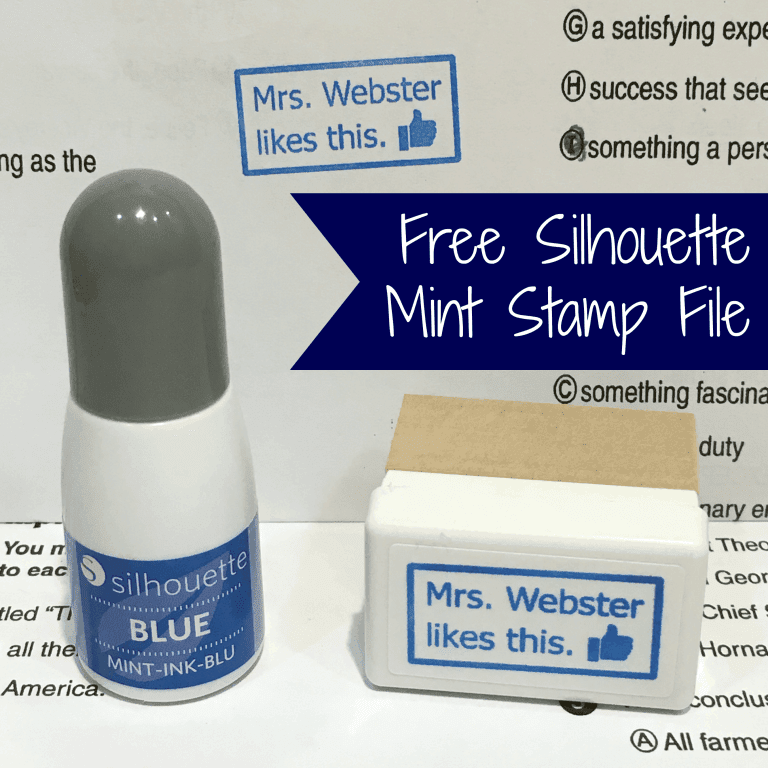 Silhouette Mint Teacher Gift Facebook Parody Stamp by cuttingforbusiness.com