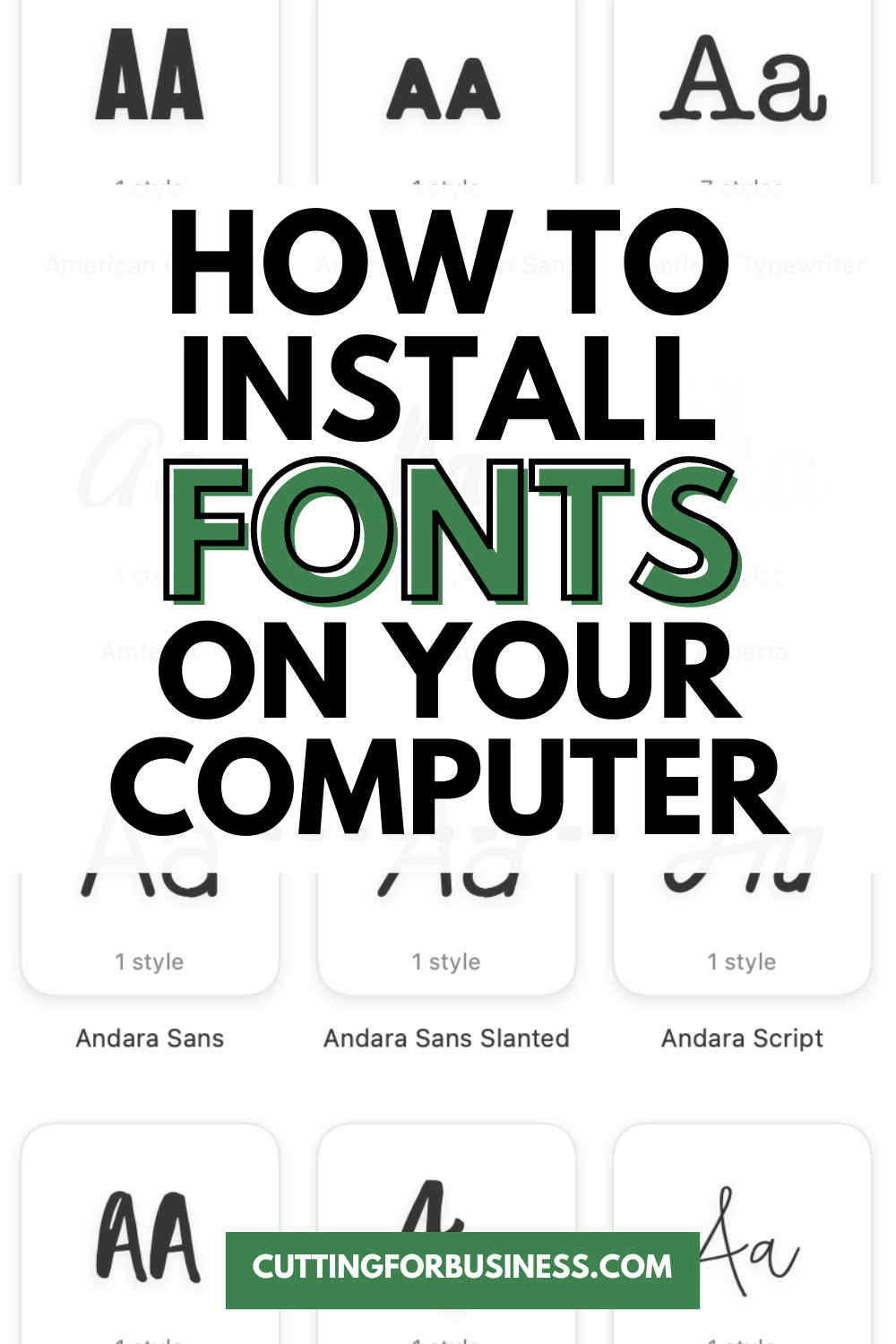 How to Install Fonts on Your Computer - cuttingforbusiness.com.