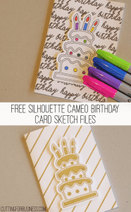 Free DIY Sharpie Birthday Card for Silhouette Cameo by cuttingforbusiness.com