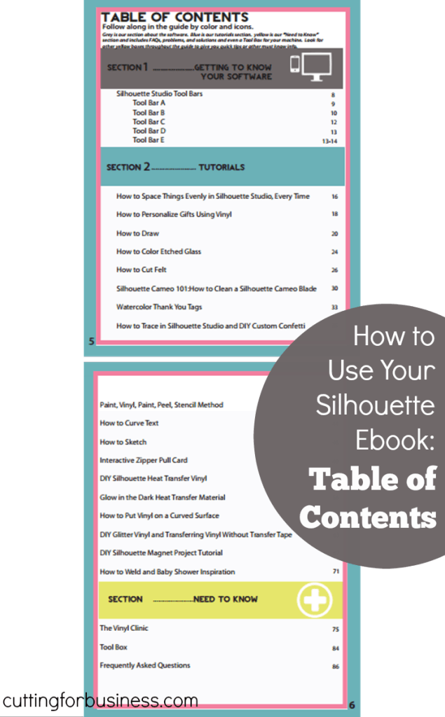 Book Review: How to Use Your Silhouette Ebook by Craft-e-Corner by cuttingforbusiness.com
