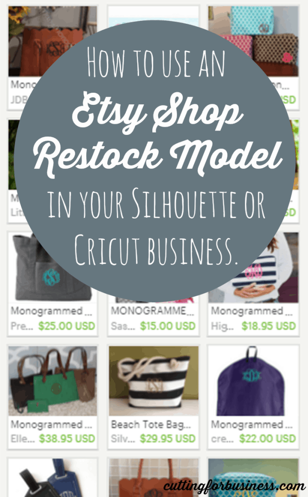 Using an Etsy Shop Restock Model in Your Silhouette or Cricut Business by cuttingforbusiness.com