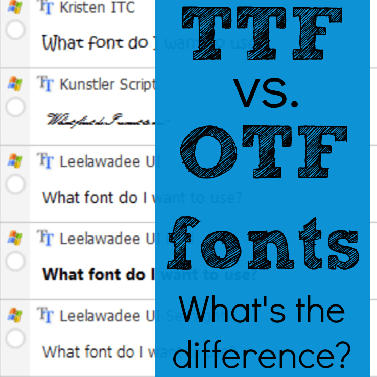 Fonts OTF versus TTF What is the difference? Cutting for Business