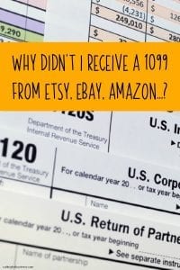 Why Didn't I Get a 1099 from Etsy, Ebay, Amazon? By cuttingforbusiness.com.
