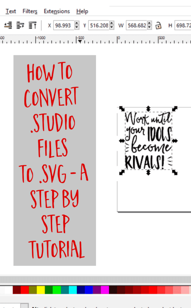 How to Convert .studio or .studio3 to .svg from Silhouette Studio by cuttingforbusiness.com