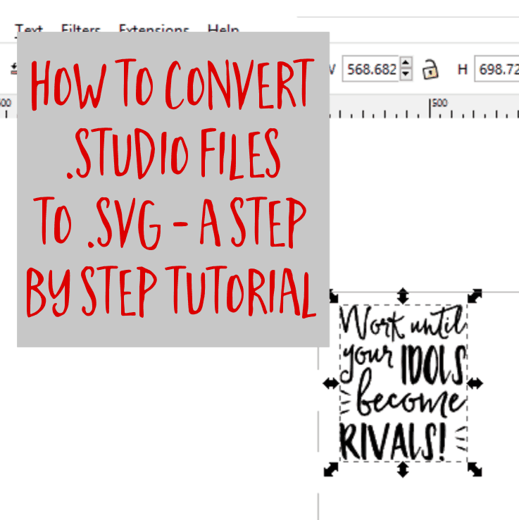 How to Convert .studio or .studio3 to .svg from Silhouette Studio by cuttingforbusiness.com
