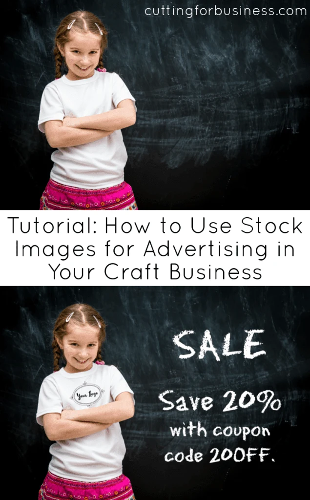 How to use stock or styled images for advertising in your craft business by cuttingforbusiness.com (Silhouette Cameo, Cricut)