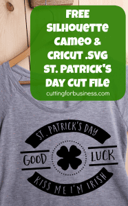 Free Commercial Use St. Patrick's Day Cut File for Silhouette or Cricut by cuttingforbusiness.com
