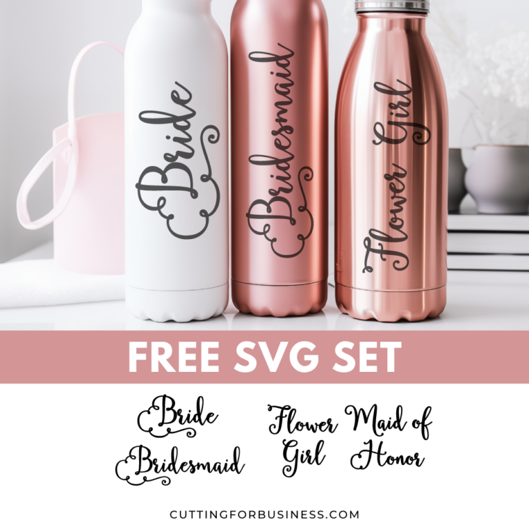 Free Wedding SVG Set – Bride, Bridesmaid, Flower Girl